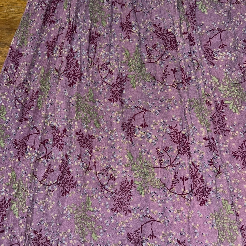Kimchi Blue smocked Lavender Floral womens midi Dress Urban Outfitters - Picture 4 of 6